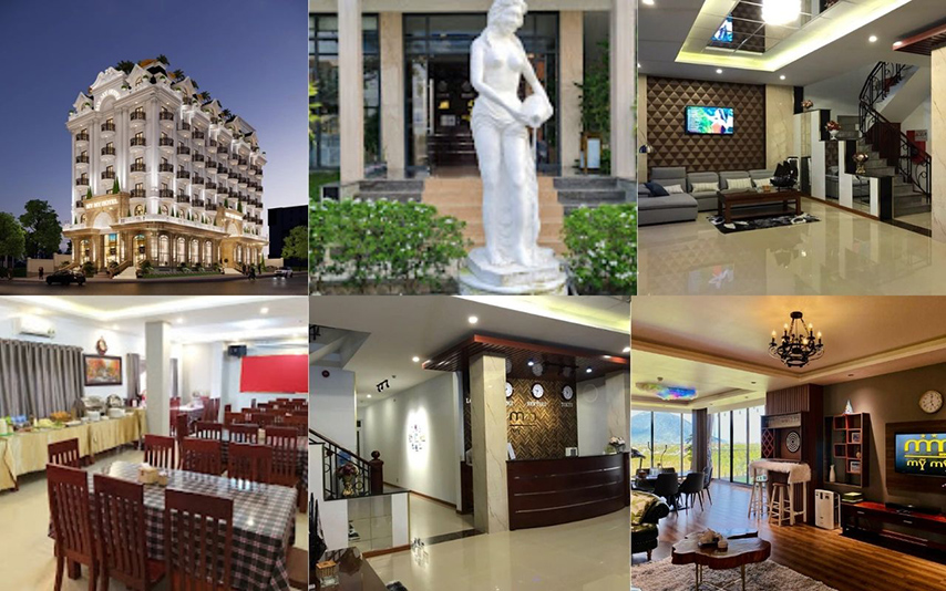 Tổng hợp hình ảnh không gian ngoài sảnh lễ tân và các không gian khác tại khách sạn Mỹ Mỹ 