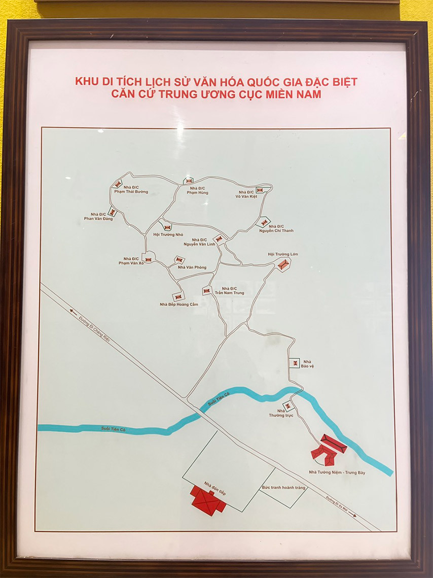 Sơ đồ Căn cứ Trung ương Cục miền Nam 