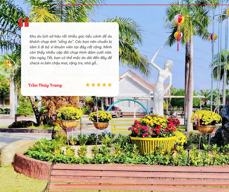 Du khách Thúy Trang sống ảo với các tiểu cảnh