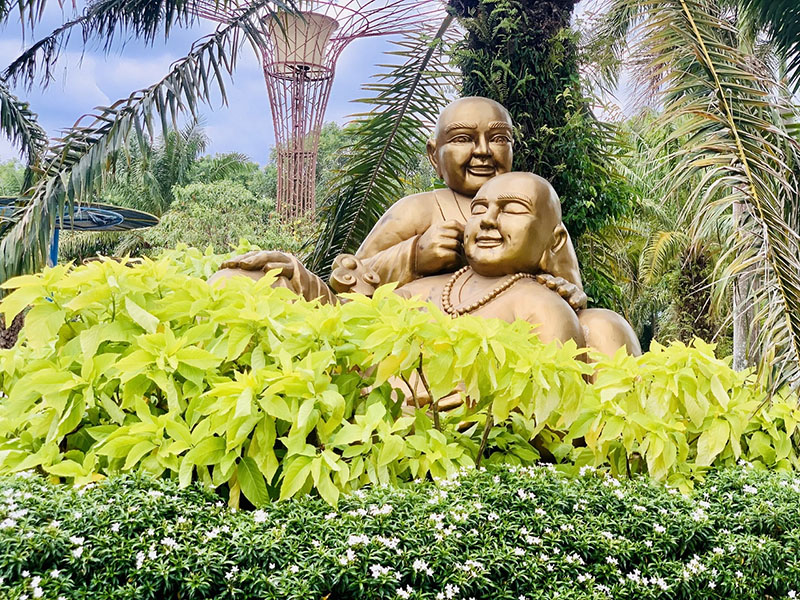 Tiểu cảnh phong phú tại phân khu tham quan