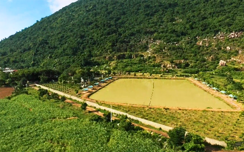 Toàn cảnh khu du lịch sinh thái kết hợp câu cá Quyết Thắng 