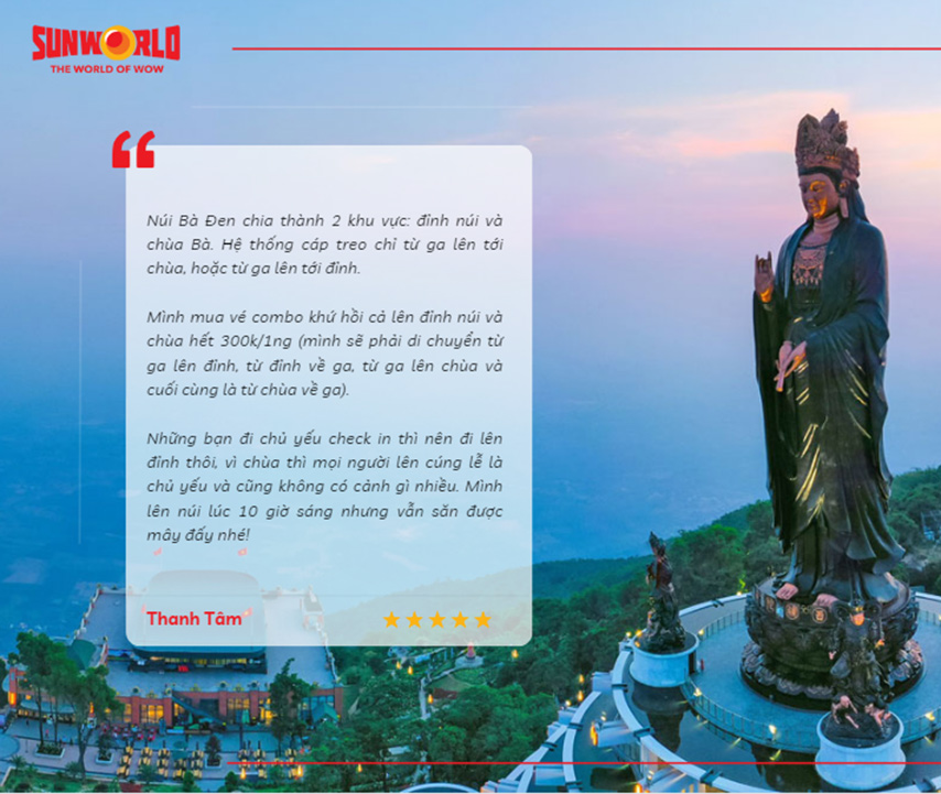 Chia sẻ từ trải nghiệm thực tế của du khách tham quan núi Bà Đen