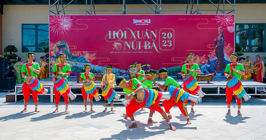 Điệu múa trống Chhay-dăm trong Hội Xuân Núi Bà 2023 