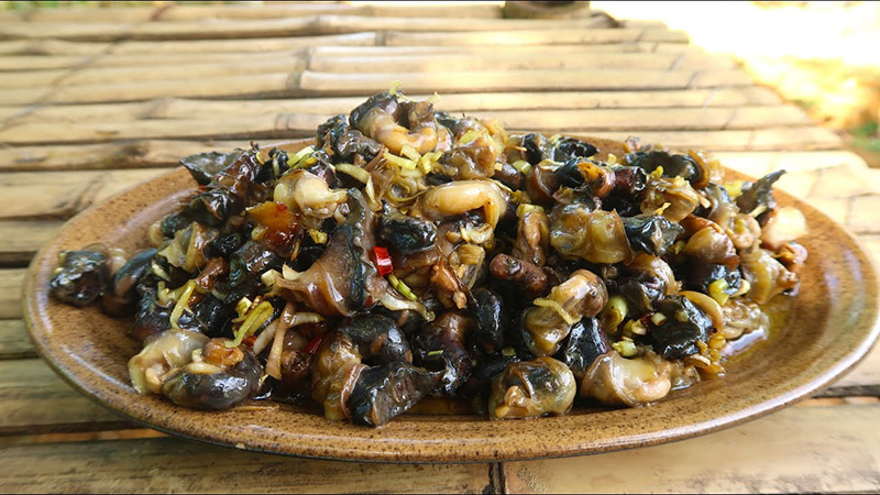 Món ốc núi xào sả ớt thơm ngon khó cưỡng 