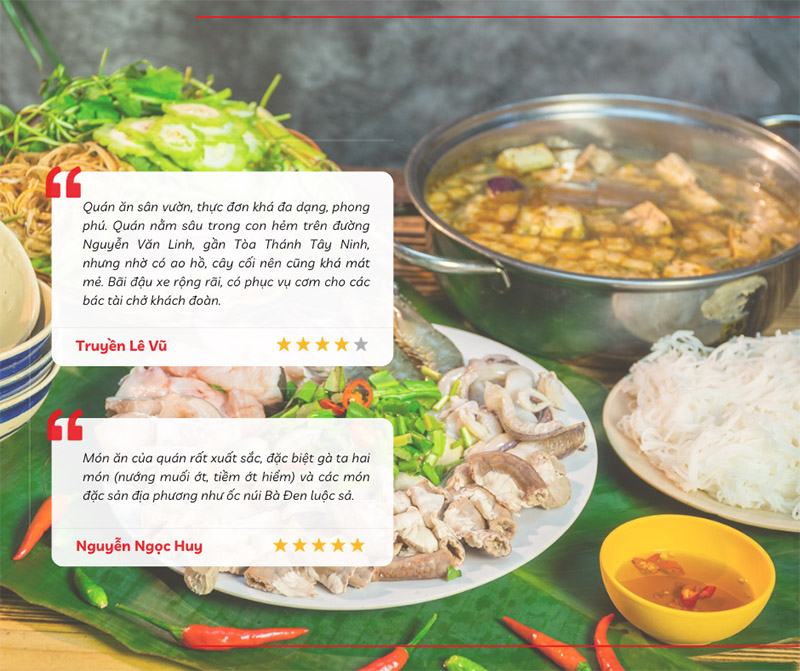Thực khách đánh giá tích cực về không gian và món ăn tại Bàu Sen quán 