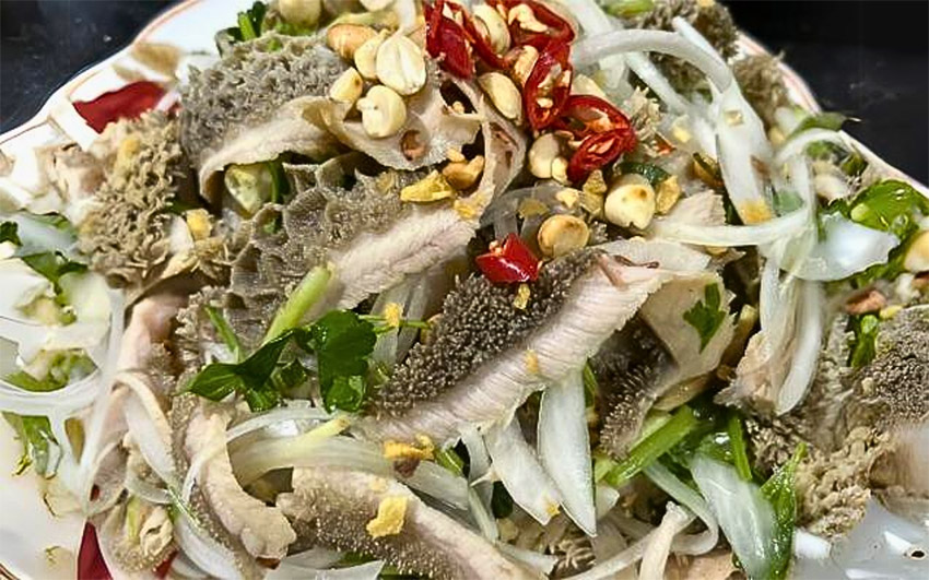 Món lòng bò bóp thấu hấp dẫn khó cưỡng 