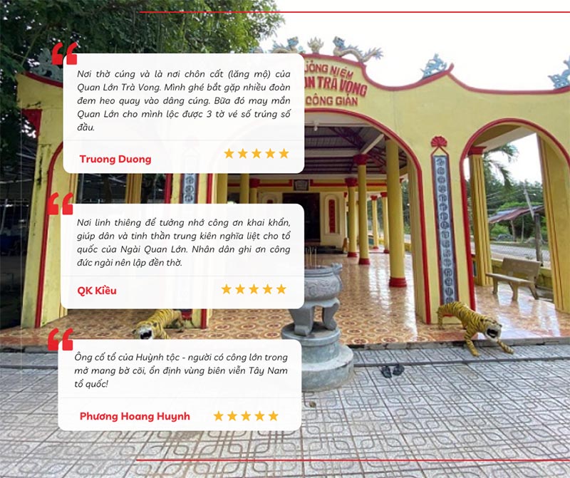Đánh giá của du khách về di tích Lăng mộ Quan Lớn Trà Vong