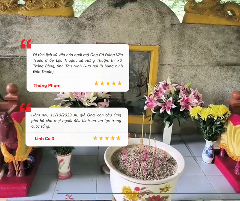 Nhận xét của du khách về Mộ ông cả Đặng Văn Trước