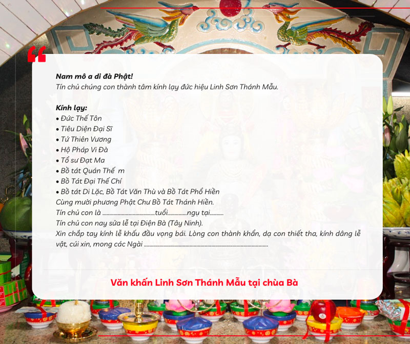 Van Khan Linh Son Thanh Mau Tai Chua Ba