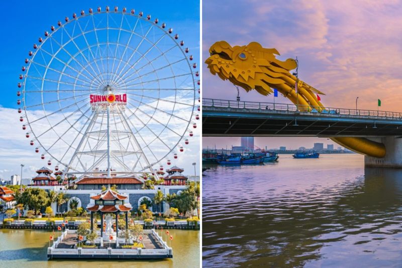 Trải nghiệm vòng quay Mặt Trời tại Asia Park và ngắm cầu Rồng sẽ là những trải nghiệm khó quên cho du khách