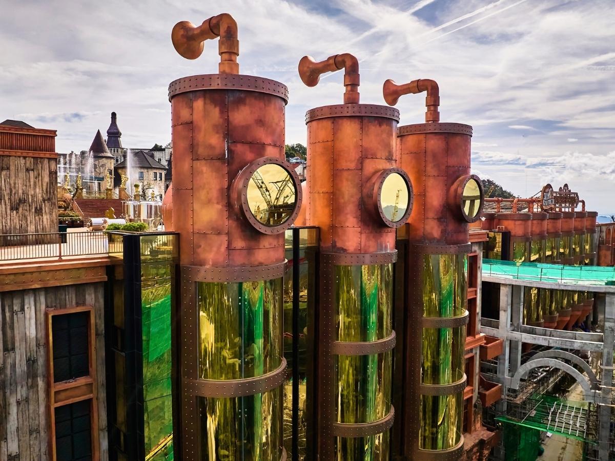 Ba Na Brew House gây ấn tượng mạnh bởi kiến trúc độc đáo, hòa quyện giữa nét hiện đại phương Tây