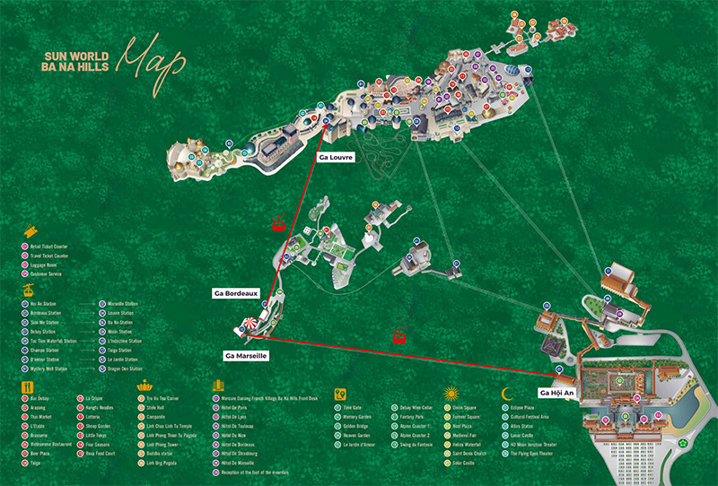 Tuyến đường từ ga Hội An đi lên Ga Lourve sẽ đi qua nhiều địa điểm tham quan