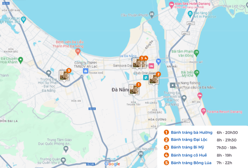 108 Ban Do Mot So Quan Banh Trang Cuon Thit Heo Ngon O Da Nang