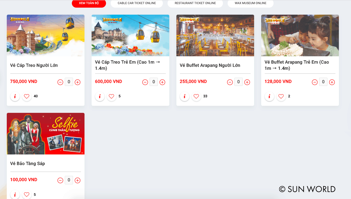 đặt vé online bà nà 