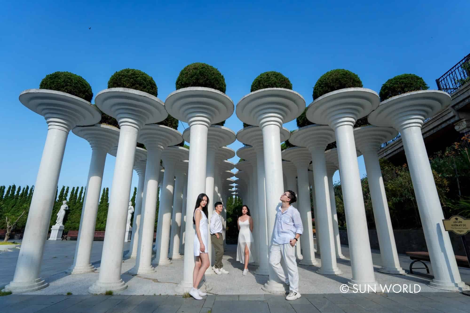 Check-in tại lối lên vườn Ký ức - vườn hoa Le Jardin d’amour