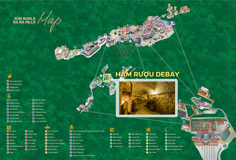 Vị trí hầm rượu Debay