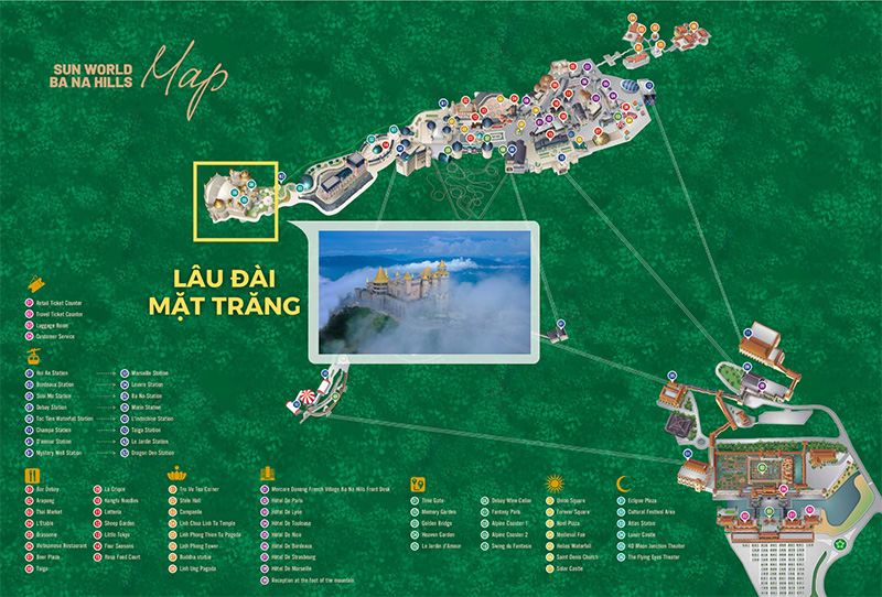 Vị trí của Lâu đài Mặt Trăng