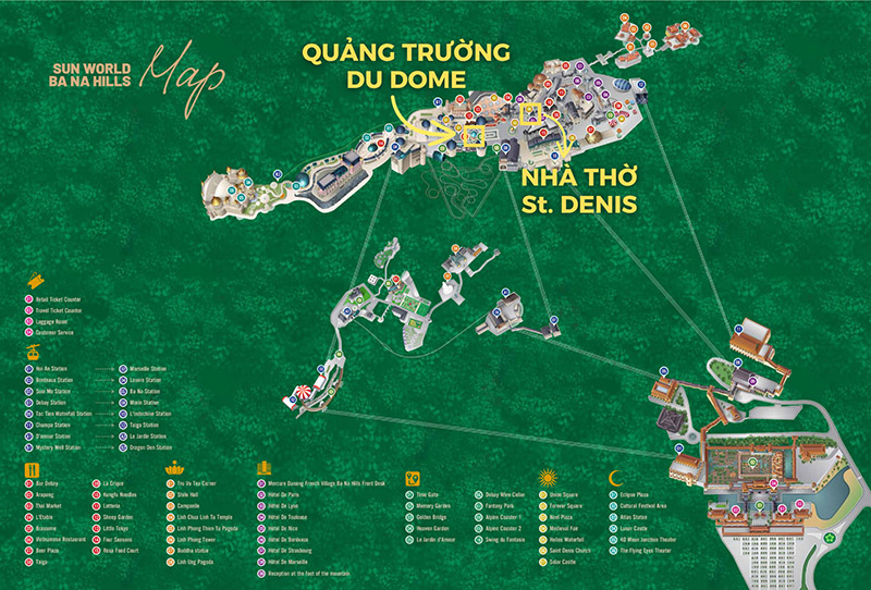 Vị trí quảng trường Du Dome và nhà thờ St. Denis