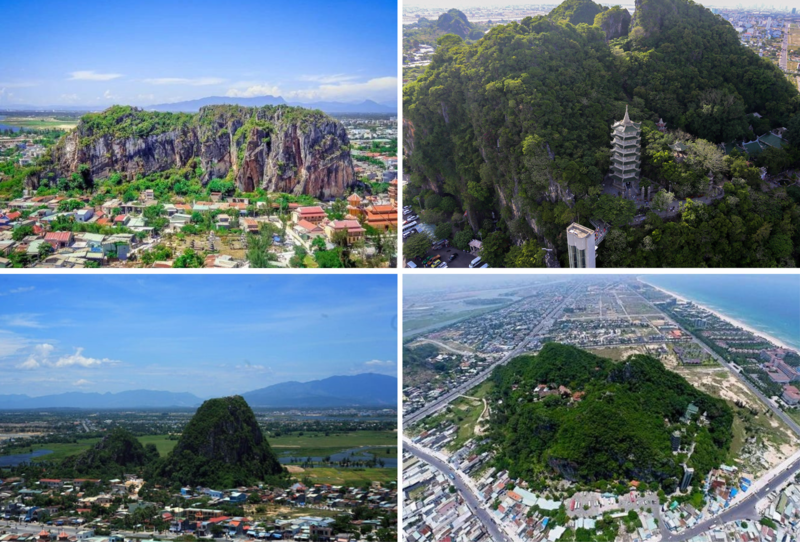 Quần thể Ngũ Hành Sơn nằm gần trung tâm thành phố Đà Nẵng. 
