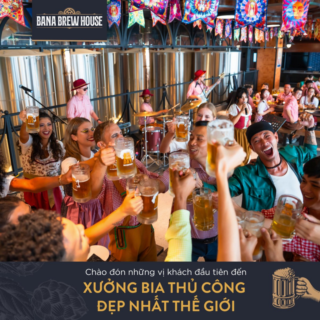 Bia thủ công thượng hạng được phục vụ tại nhà hàng Bà Nà 1901