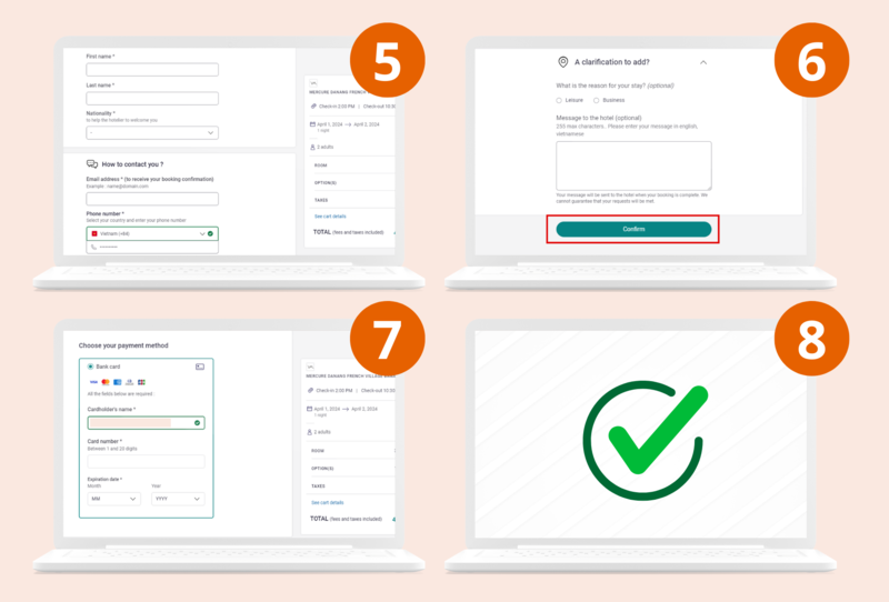 Hướng Dẫn đặt Phòng Qua Website p2