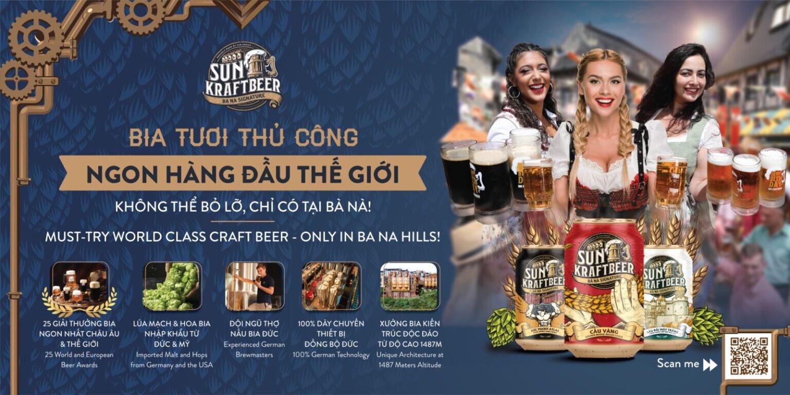 Bia tươi thủ công Sun Kraft với công nghệ sản xuất độc quyền từ hãng bia lừng danh Camba - Đức, tự tin chinh phục những tín đồ yêu ẩm thực