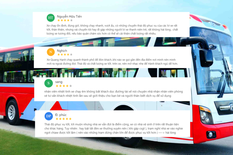 Nhà xe Quang Hạnh được đánh giá cao về độ an toàn, thái độ nhân viên thân thiện 