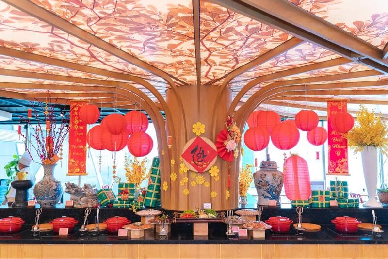 Nhà hàng Taiga phục vụ theo concept Tết Buffet với hương vị chuẩn Việt 