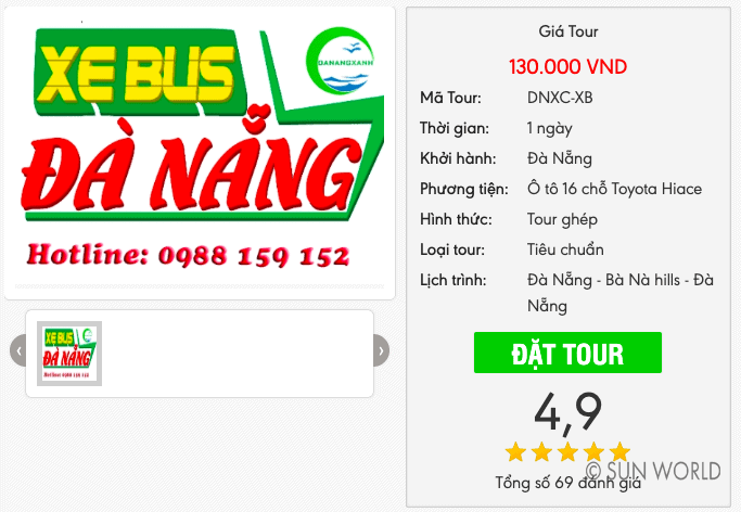 Xe bus Đà Nẵng Xanh có mức giá hợp lý, đưa đón tận nơi thuận tiện