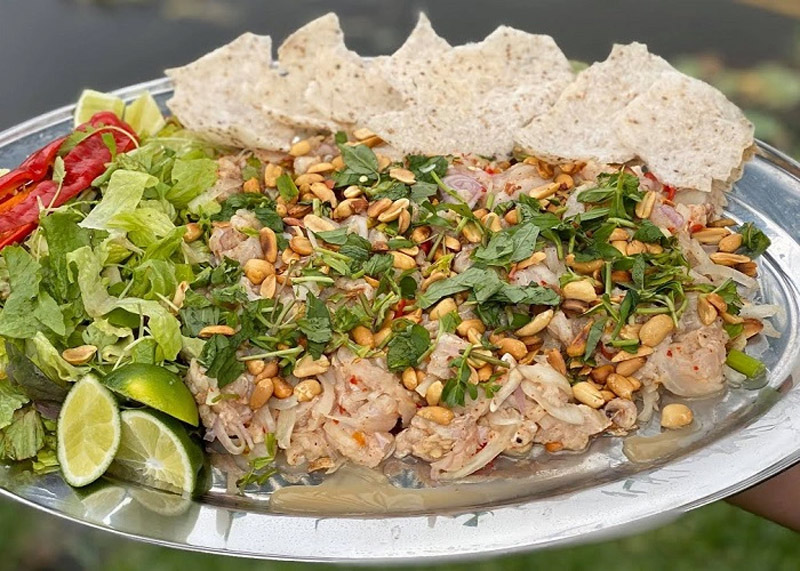Gỏi ốc đụn đem lại trải nghiệm ẩm thực thú vị