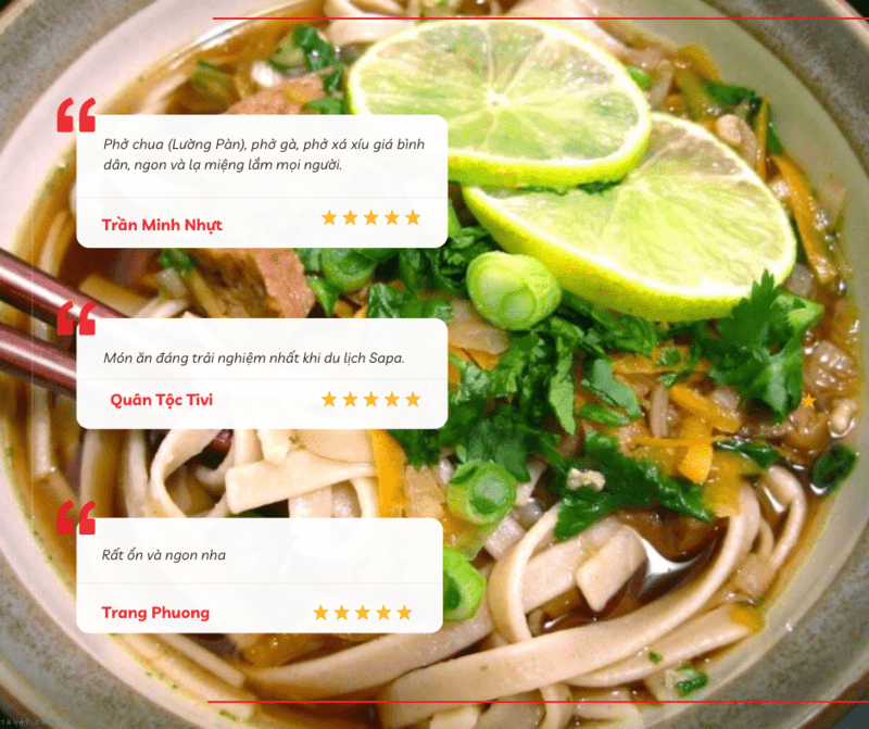 Chia sẻ của một số du khách về trải nghiệm tại quán Phở Vùng Cao