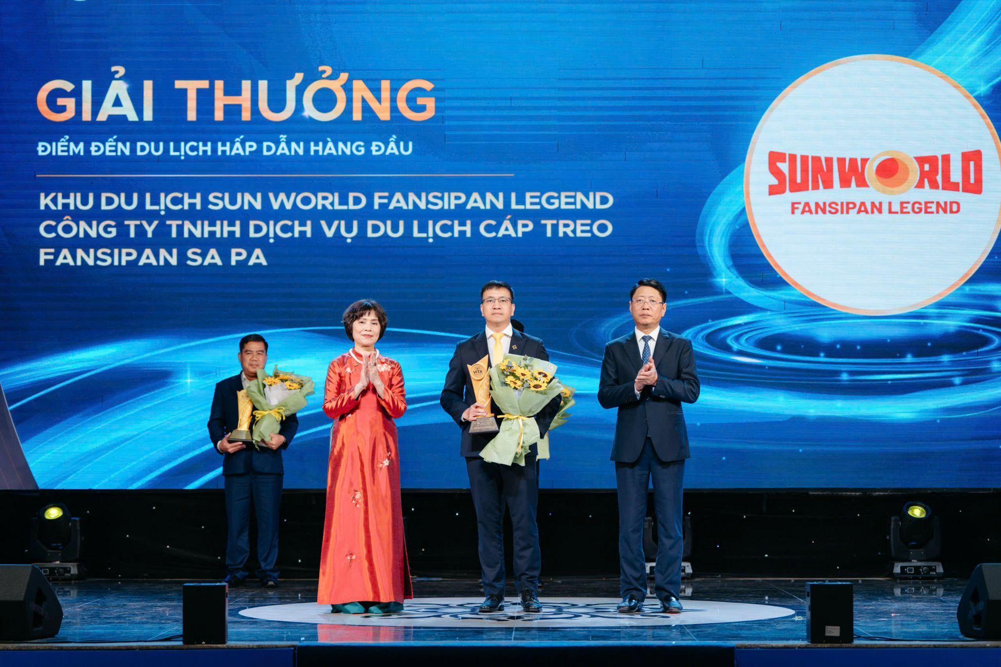 Sun World Fansipan Legend được Hiệp hội Du lịch Việt Nam trao tặng danh hiệu "Điểm đến du lịch hấp dẫn hàng đầu" tại Giải thưởng Du lịch Việt Nam 2026 (VITA Awards 2026).