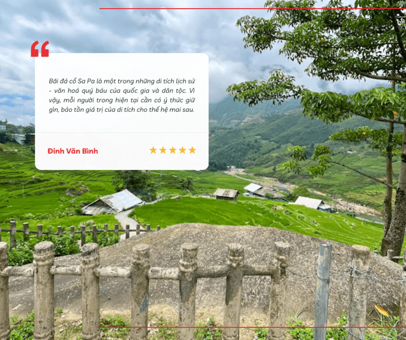 Du khách Đinh Văn Bình nhắc nhở về ý thức giữ gìn, bảo tồn bãi đá cổ Sa Pa