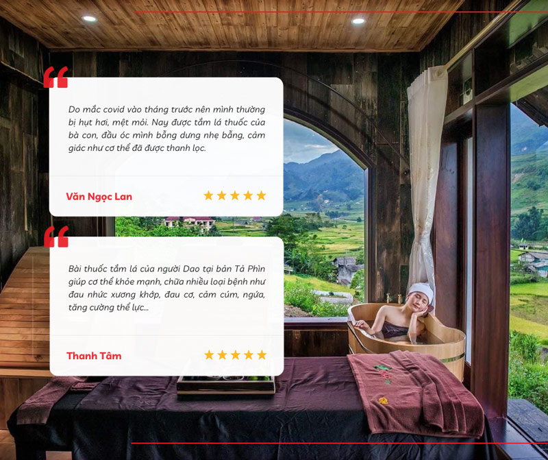 Chia sẻ của các du khách về công hiệu của bài tắm lá thuốc đối với sức khỏe