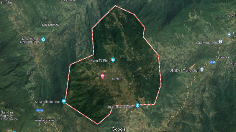 Vị trí bản Tả Phìn Sa Pa nhìn trên bản đồ vệ tinh