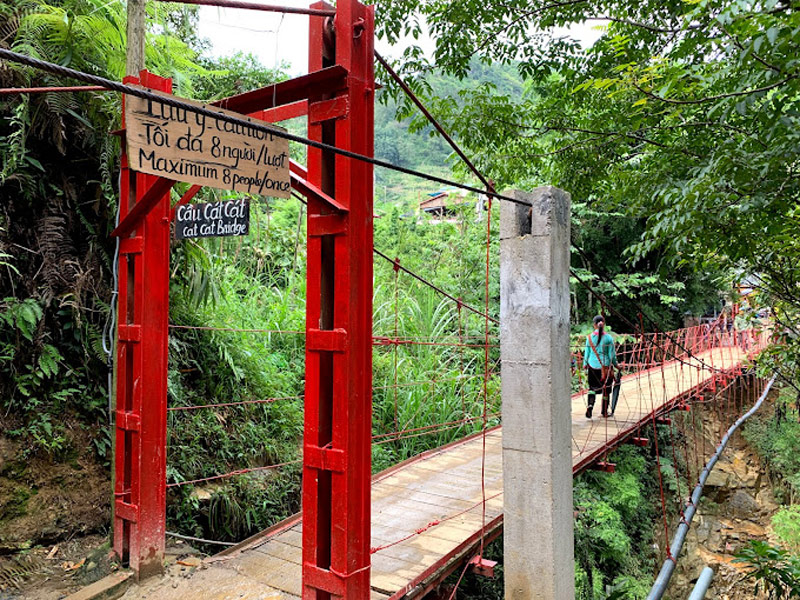 Cận cảnh cầu treo Cát Cát