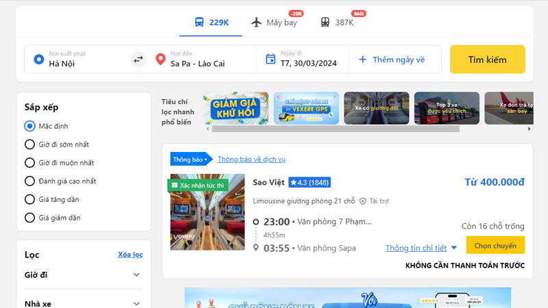 Khao Sat Gia Ve Xe Khach Tren Cac Nen Tang Truc Tuyen