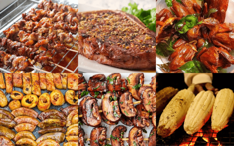 Các món đồ nướng được chế biến từ nguyên liệu và gia vị quen thuộc của miền sơn cước 