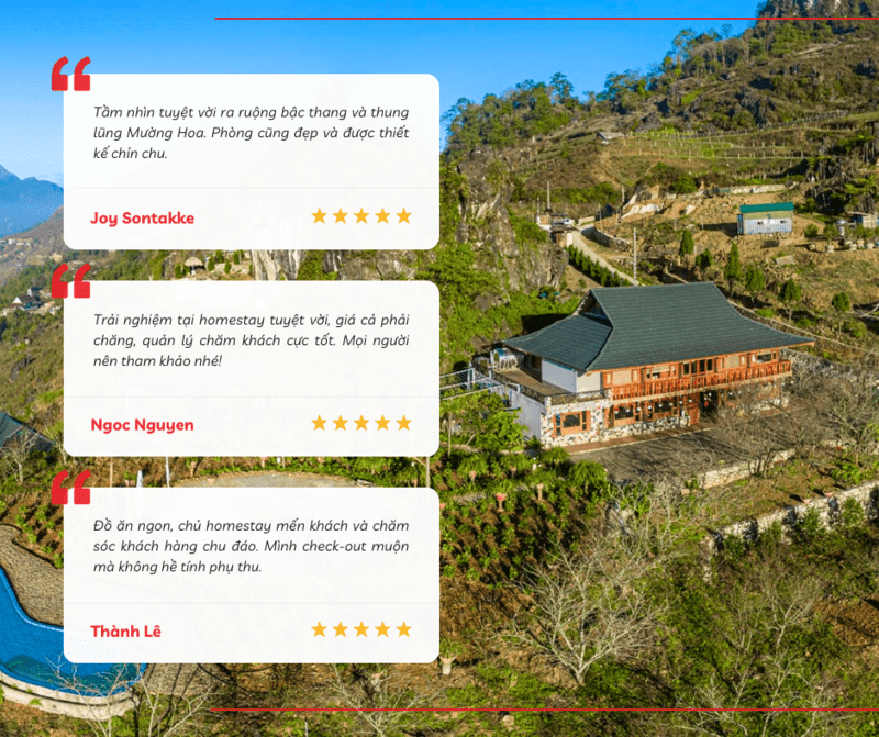 Du khách hài lòng với các dịch vụ tại Sky Hill Homestay