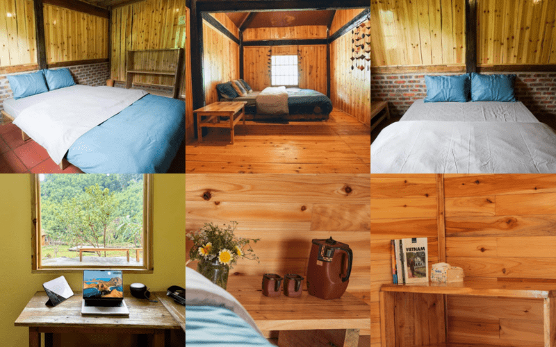 Thiết kế gọn gàng, trang nhã của các gian phòng tại Joy House Sa Pa