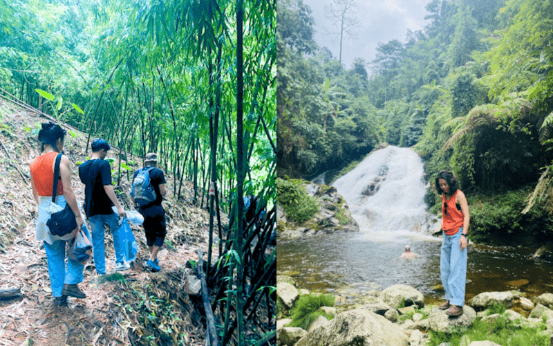 Thác Một Cây là tọa độ yêu thích của các trekker khi chinh phục đường rừng Nậm Cang