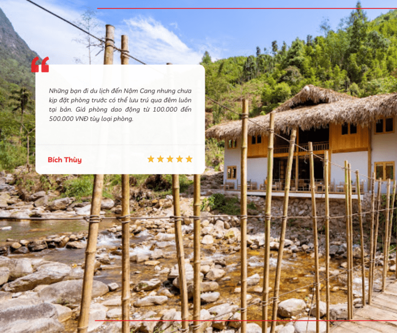 Du khách chia sẻ về giá phòng khi lưu trú qua đêm tại bản