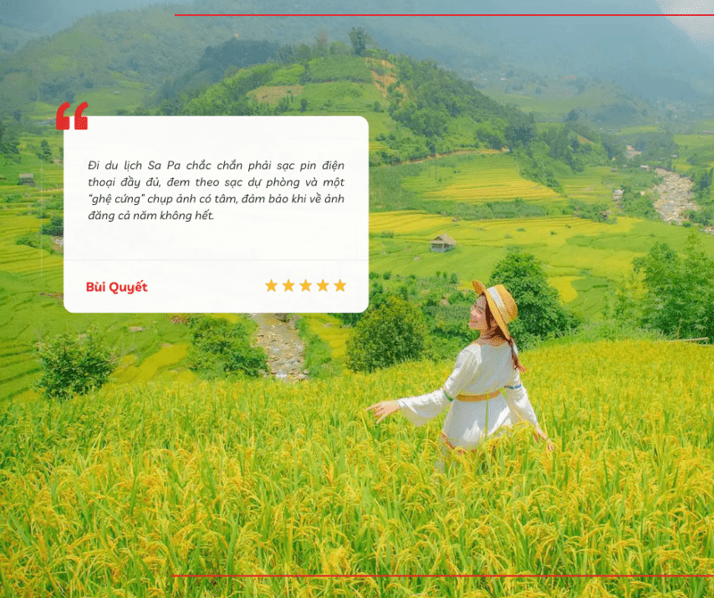 Chia sẻ của du khách về việc chuẩn bị sạc dự phòng và sạc pin điện thoại đầy đủ để phục vụ cho việc check in