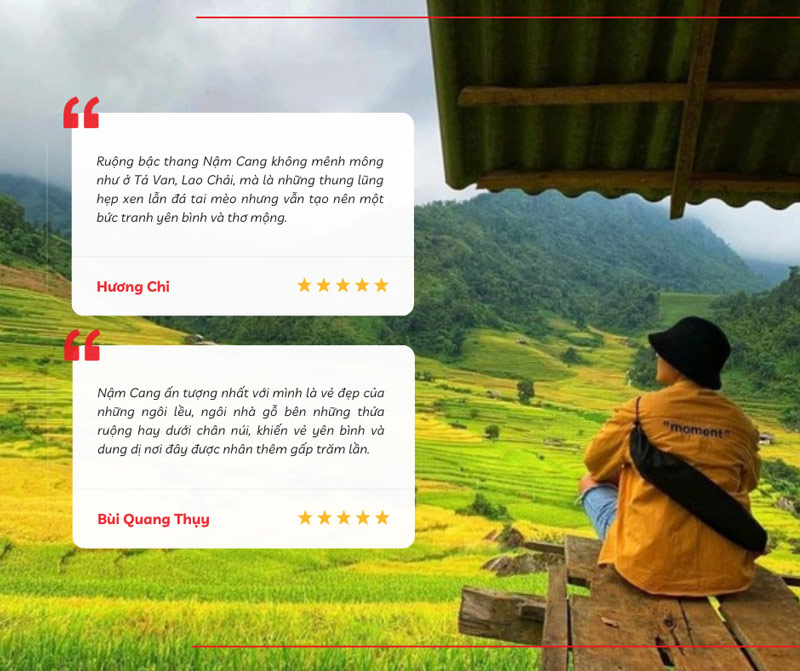 Cảm nhận chân thực của du khách về ruộng bậc thang Nậm Cang