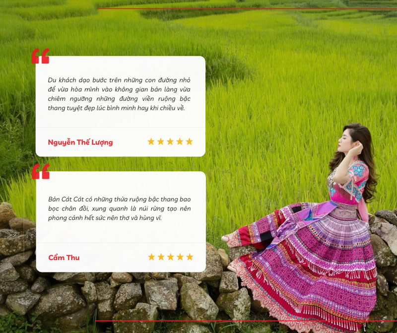 Đánh giá trực quan của du khách về ruộng bậc thang bản Cát Cát