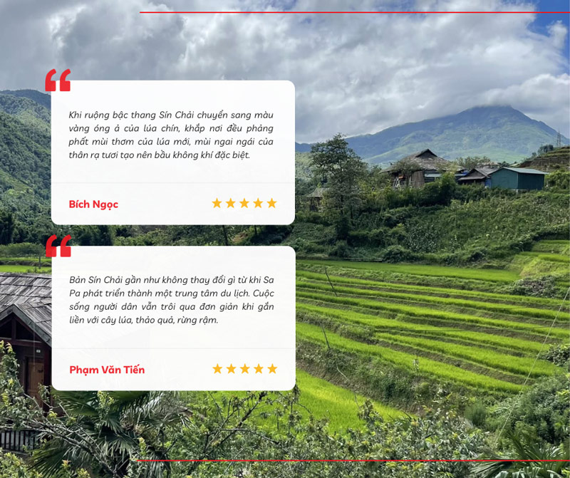 Đánh giá của du khách về những thửa ruộng bậc thang bản Sín Chải