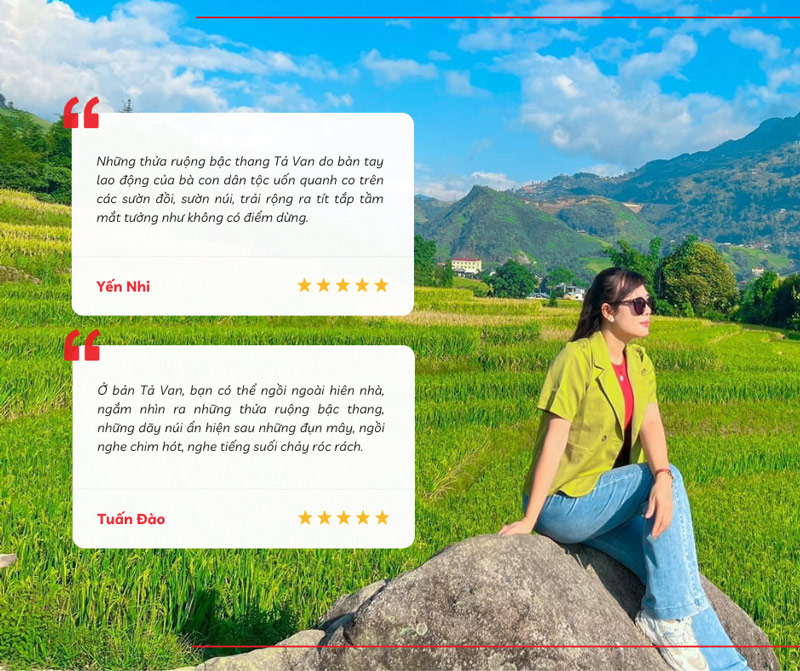 Ruộng bậc thang bản Tả Van ghi dấu ấn sâu sắc trong lòng du khách