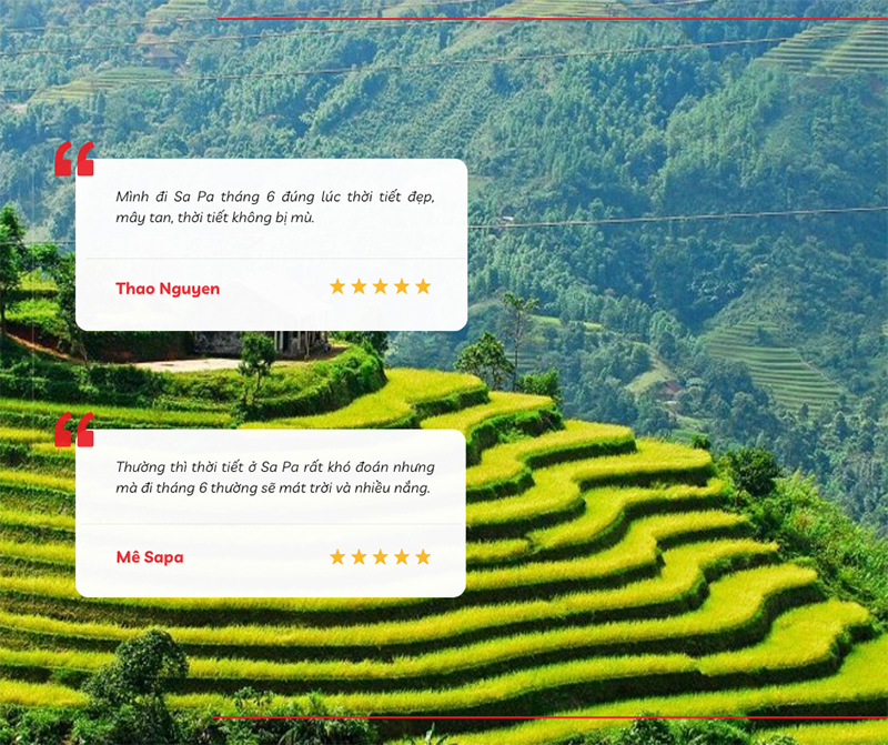 Nhận xét của du khách về thời tiết Sa Pa khi đi du lịch Sa Pa tháng 6