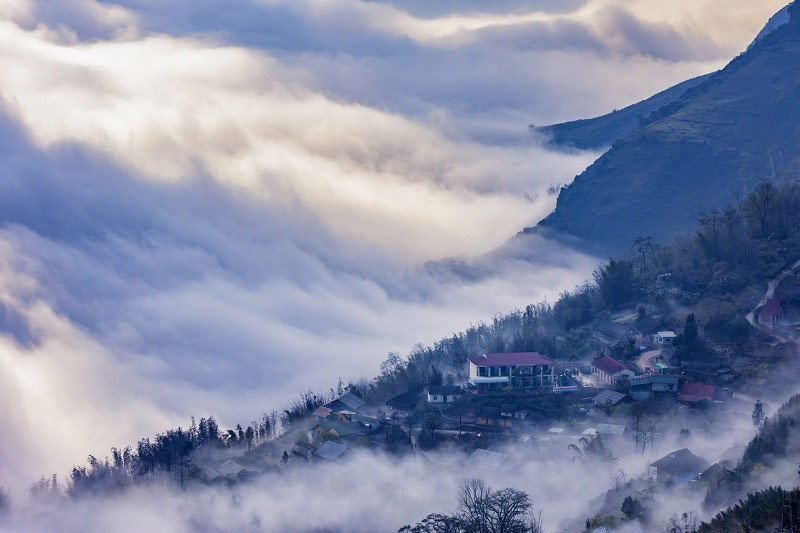 Bản Sâu Chua là địa điểm thuận lợi để săn mây tại Sa Pa