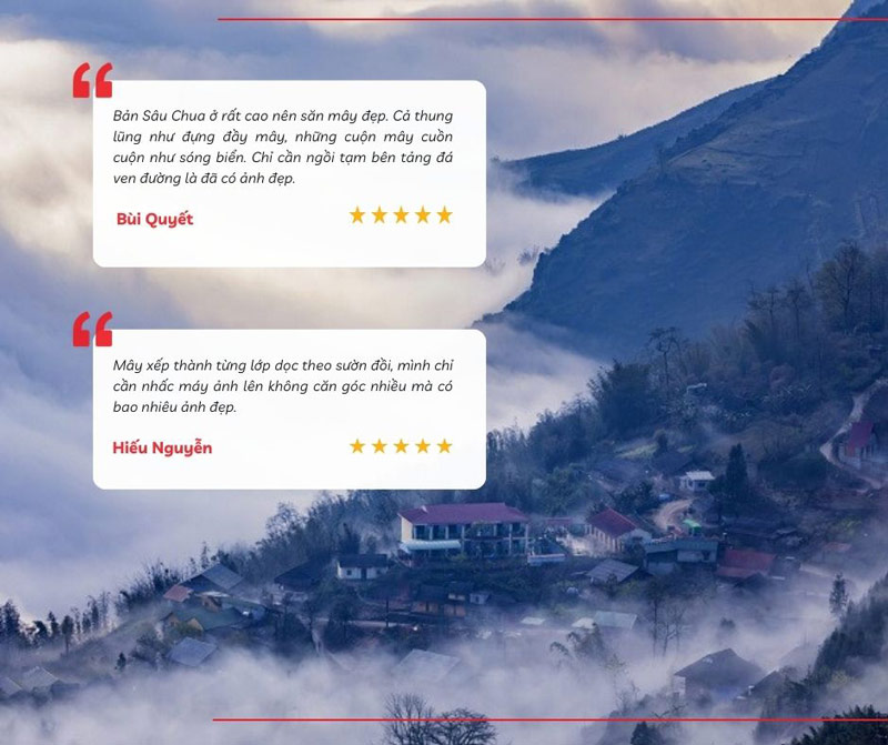 Cảm nhận của du khách khi tới săn mây tại bản Sâu Chua